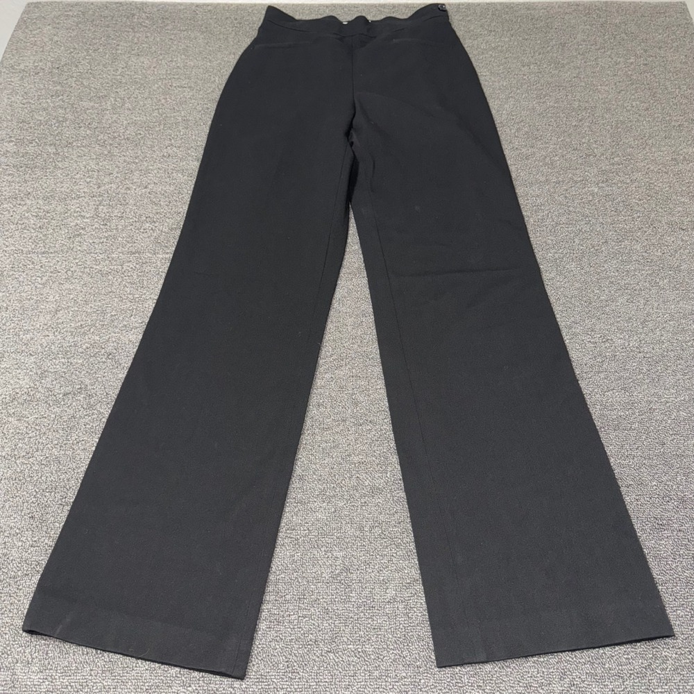 VTG Y2K Cache Black Wide Leg Trousers High Waisted Dress Pants Size 6 Office